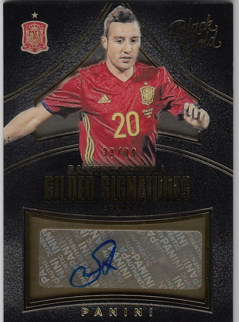 GS-SC. SANTI CAZORLA - SPAIN - BLACK GOLD GILDED SIGNATURES - #/99