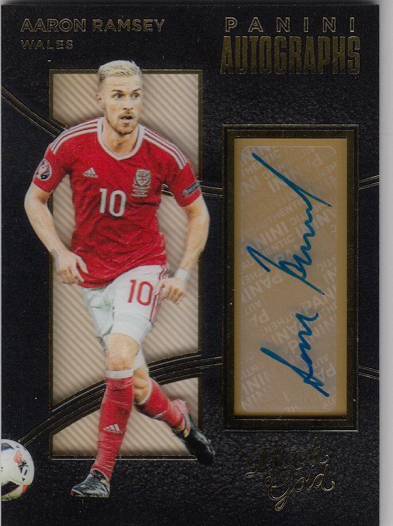 A-AR. AARON RAMSEY - WALES - BLACK GOLD AUTOGRAPHS