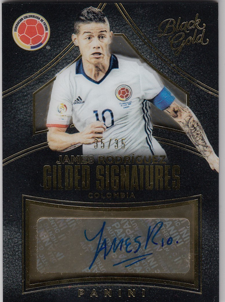 GS-JR. JAMES RODRÌGUEZ - COLOMBIA - BLACK GOLD GILDED SIGNATURES - #/35