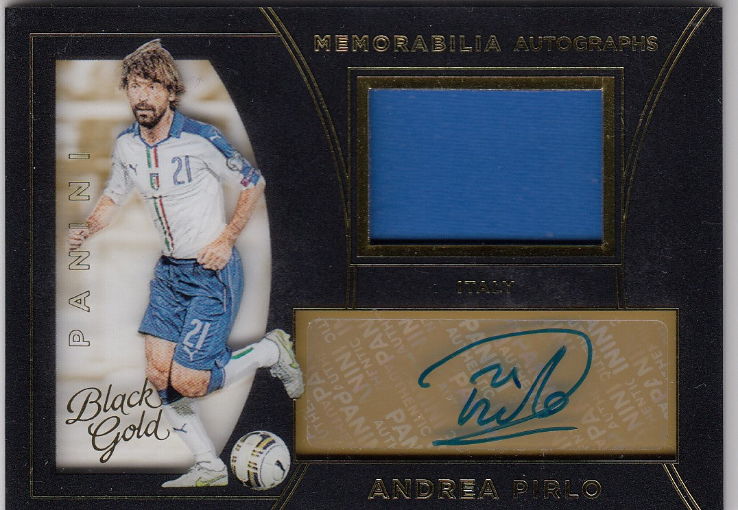 MA-AP. ANDREA PIRLO - ITALY - BLACK GOLD MEMORABILIA AUTOGRAPHS