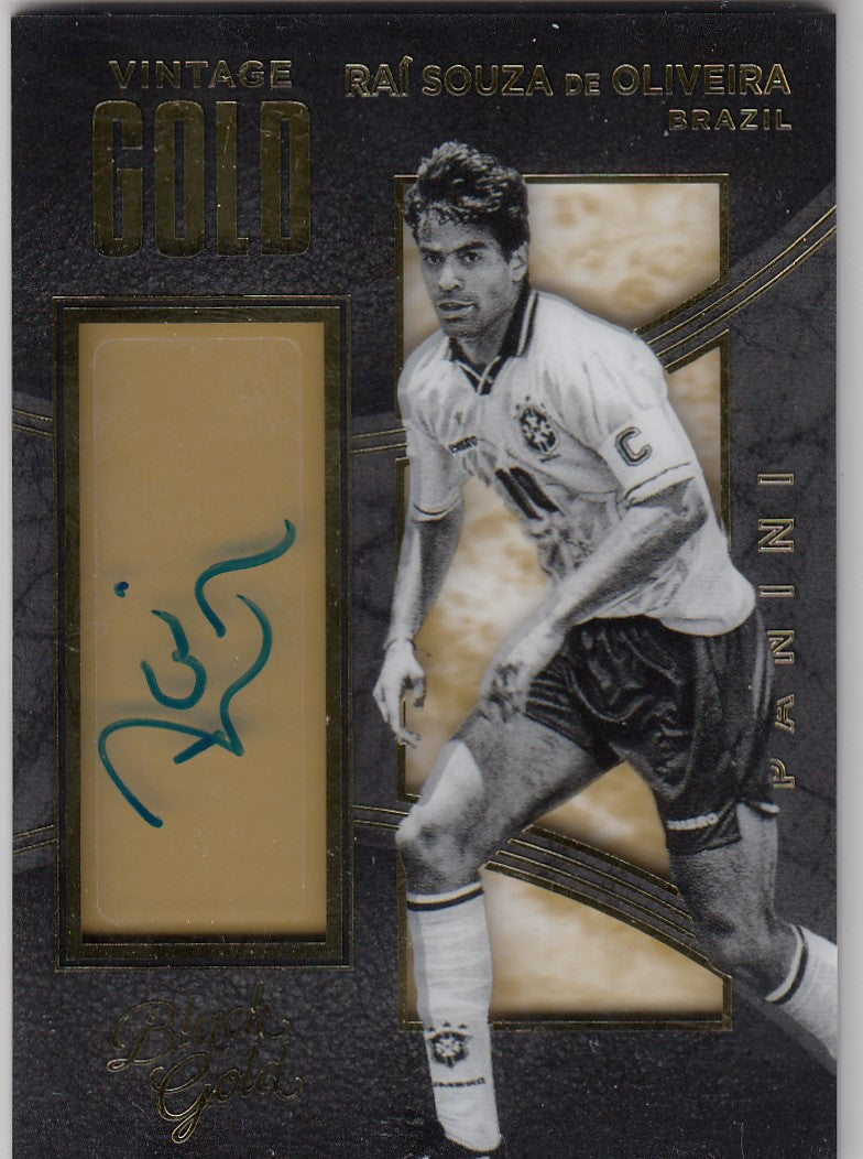 VG-RAI. RRAÌ SOUZA OLIVEIRA - BRAZIL - BLACK GOLD VITAGE GOLD AUTOGRAPHS