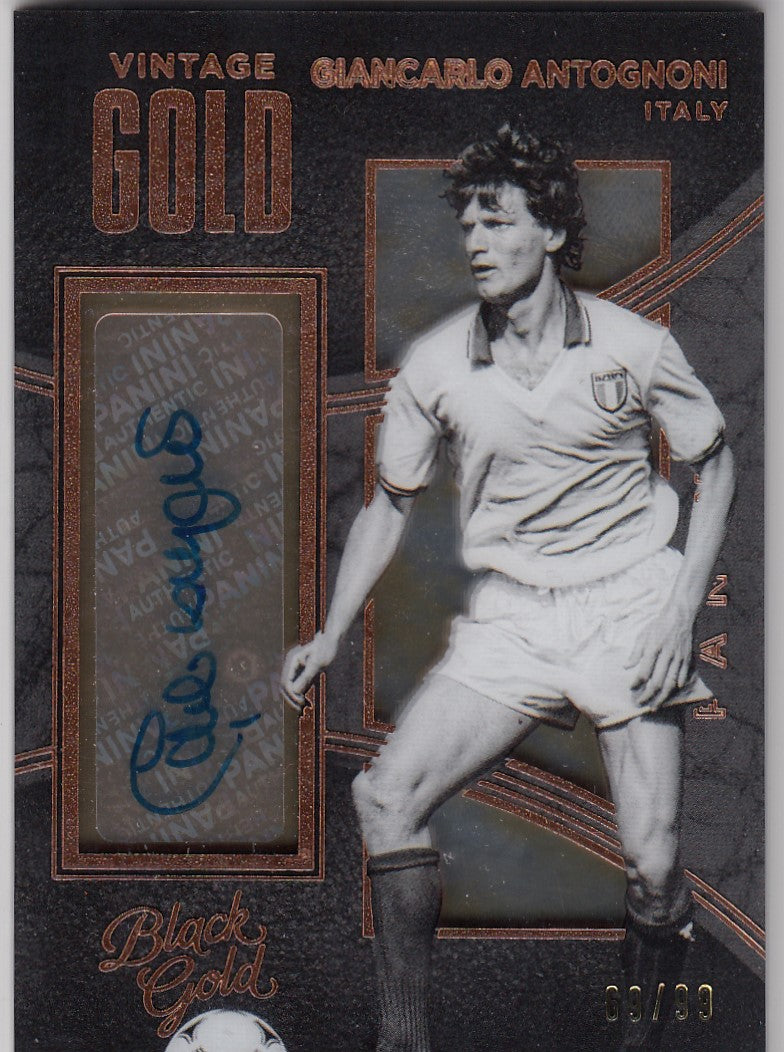 VG-GA. GIANCARLO ANTOGNONI - ITALY - BLACK GOLD VINTAGE GOLD AUTOGRAPHS BRONZE - #/99