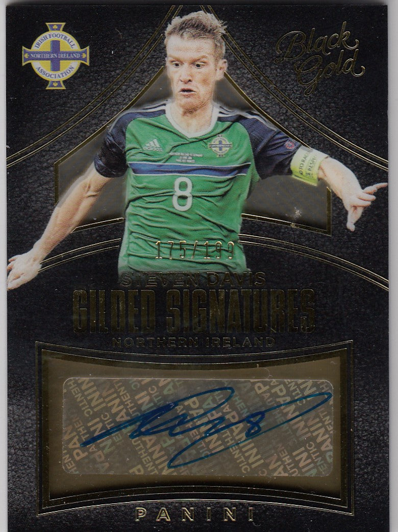 GS-SD. STEVEN DAVIS - NORTHERN IRELAND - BLACK GOLD GILDED SIGNATURES - #/199