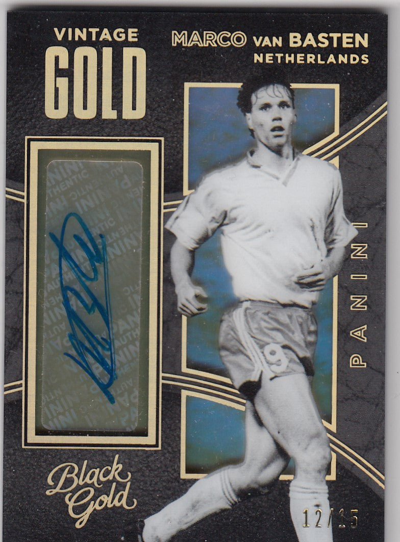 VG-MVB. MARCO VAN BASTEN - NETHERLANDS - BLACK GOLD VINTAGE GOLD AUTOGRAPHS HOLO GOLD - #/15
