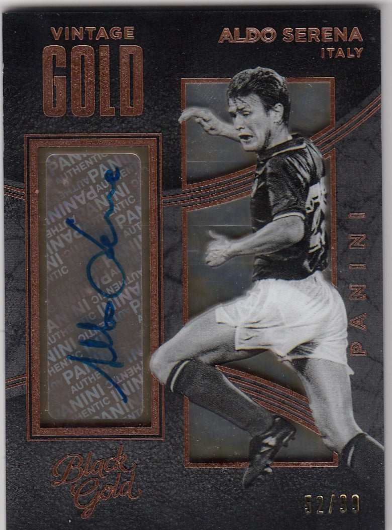 VG-ASE. ALDO SERENA - ITALY - BLACK GOLD VINTAGE GOLD AUTOGRAPHS BRONZE - #/99