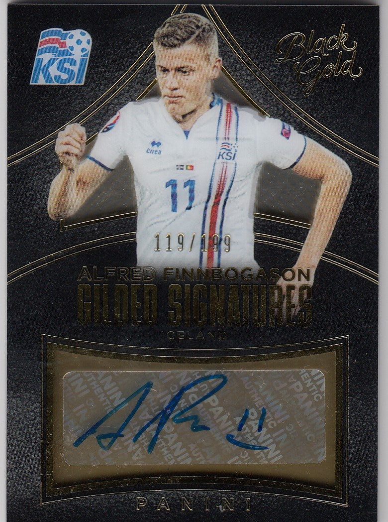 GS-AF. ALFRED FINNBOGASON - ICELAND - BLACK GOLD GILDED SIGNATURES - #/199