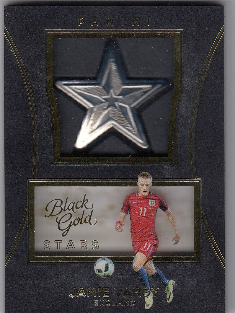 S-JVA. JAMIE VARDY - ENGLAND - BLACK GOLD STARS MEDALLION