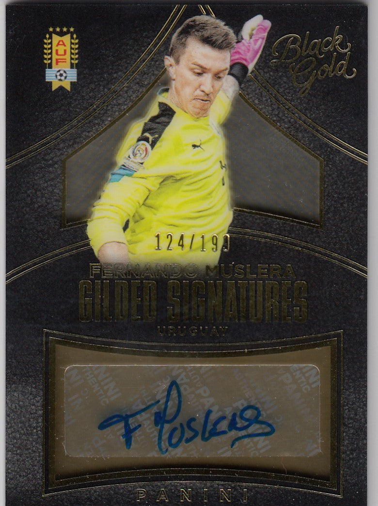 GS-FMU. FERNANDO MUSLERA - URUGUAY - BLACK GOLD GILDED SIGNATURES - #/199
