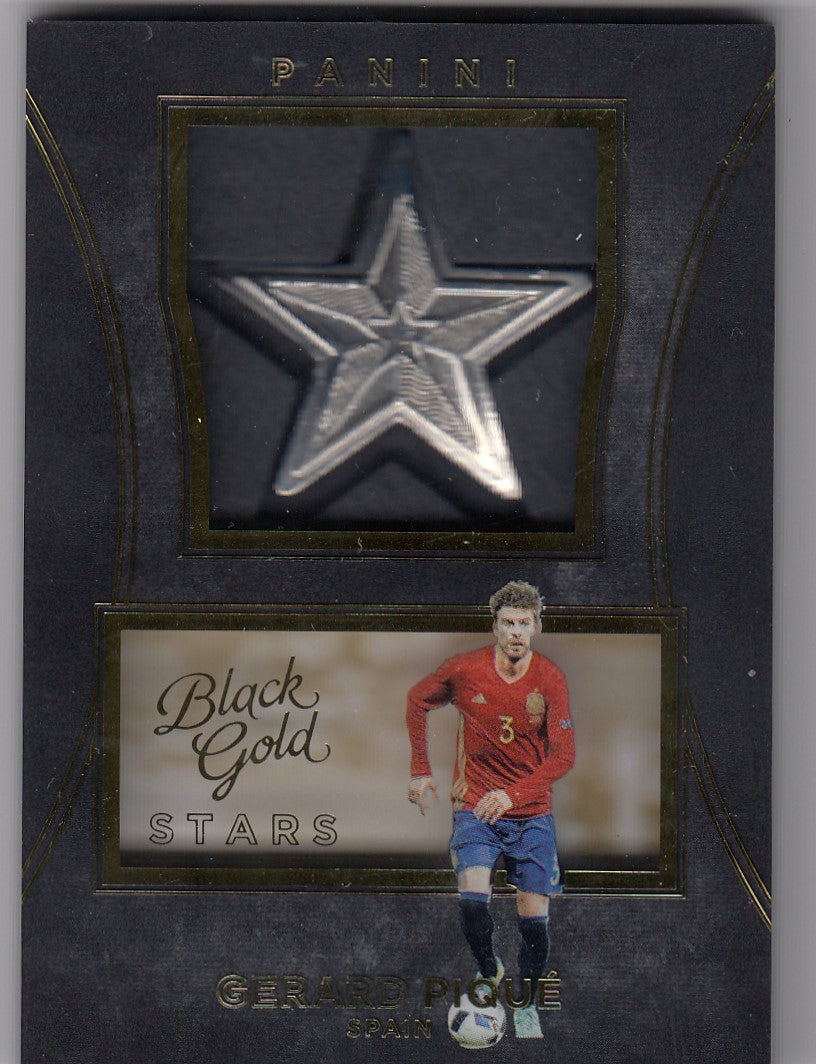 S-GP. GERARD PIQUÈ - SPAIN - BLACK GOLD STARS MEDALLION