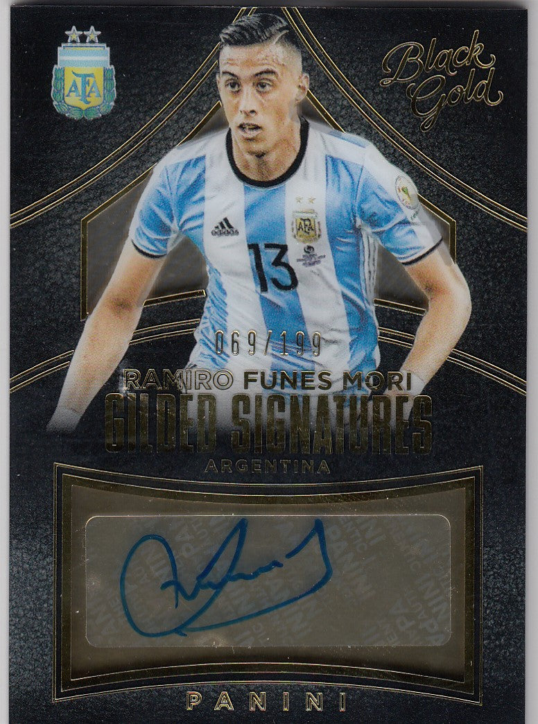 GS-RFM. RAMIRO FUNES MORI - ARGENTINA - BLACK GOLD GILDED SIGNATURES - #/199