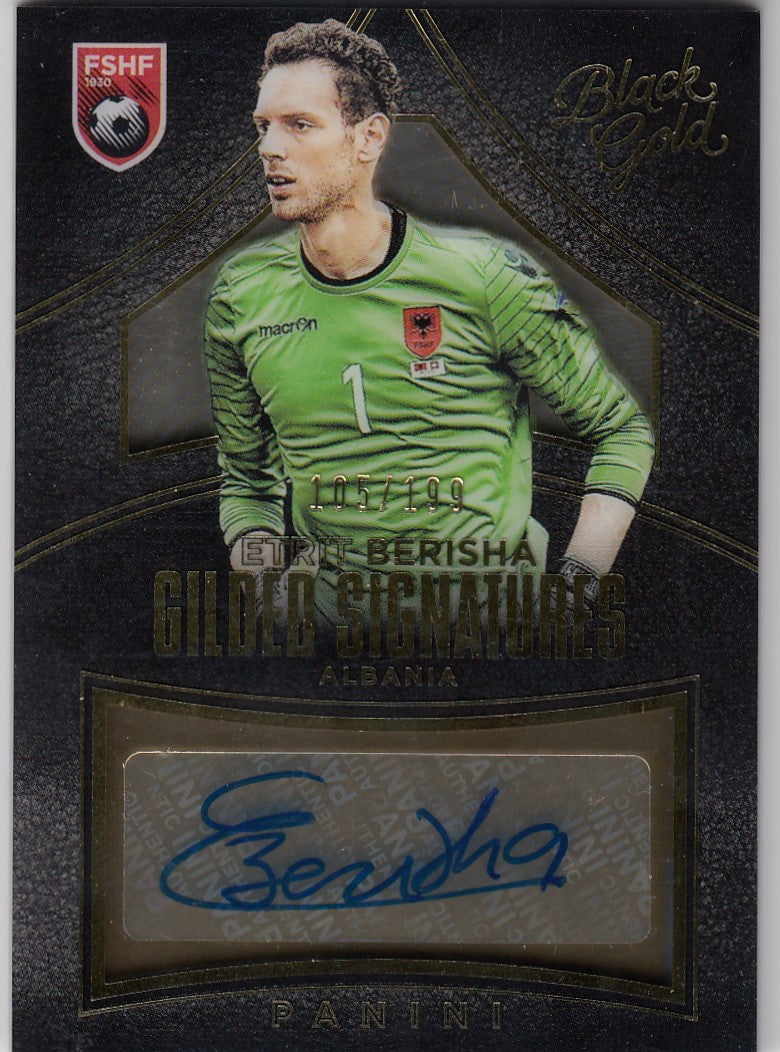 GS-EB. ETRIT BERISHA - ALBANIA - BLACK GOLD GILDED SIGNATURES - #/199