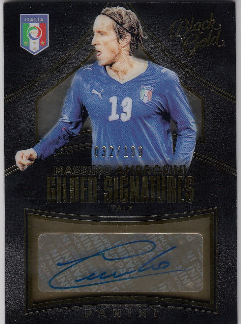 GS-MAM. MASSIMO AMBROSINI - ITALY - BLACK GOLD GILDED SIGNATURES - #/199