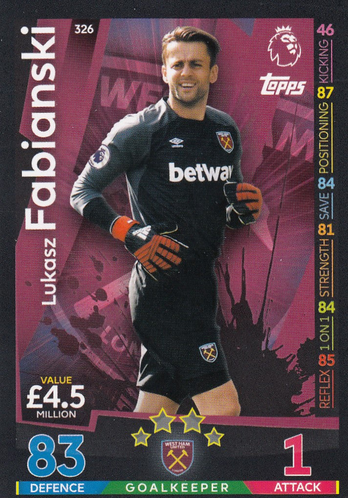 326. LUKASZ FABIANSKI - WEST HAM