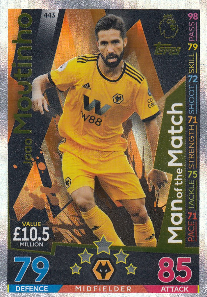 443. JOAO MOUTINHO - WOLVERHAMPTON WANDERERS - MAN OF THE MATCH
