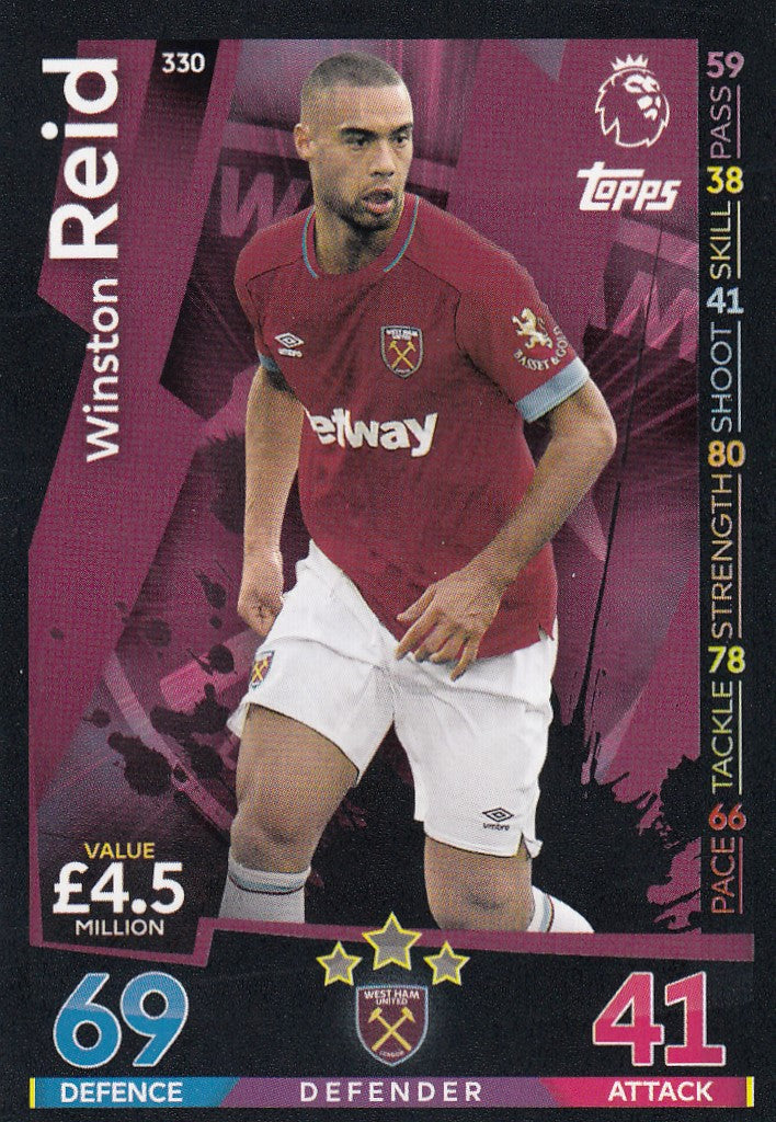 330. WINSTON REID - WEST HAM UNITED