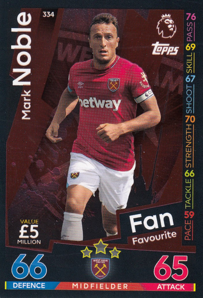 334. MARK NOBLE - WEST HAM UNITED - FANS FAVOURITE