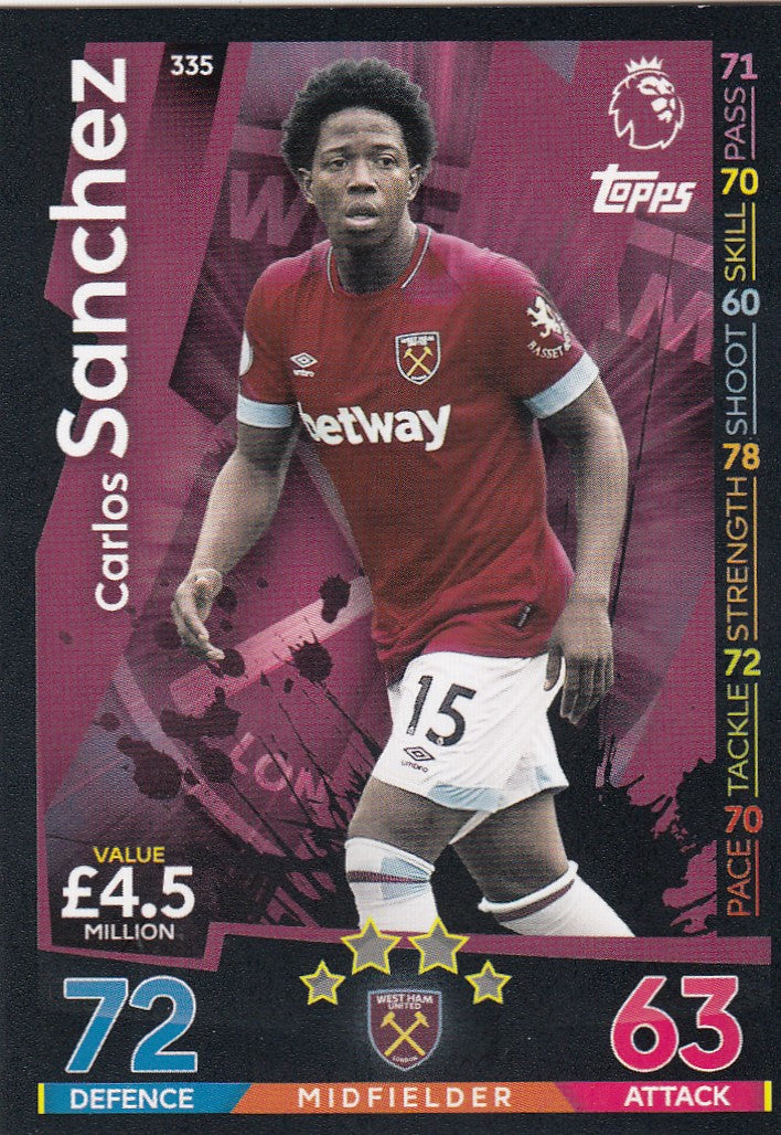 335. CARLOS SANCHEZ - WEST HAM UNITED