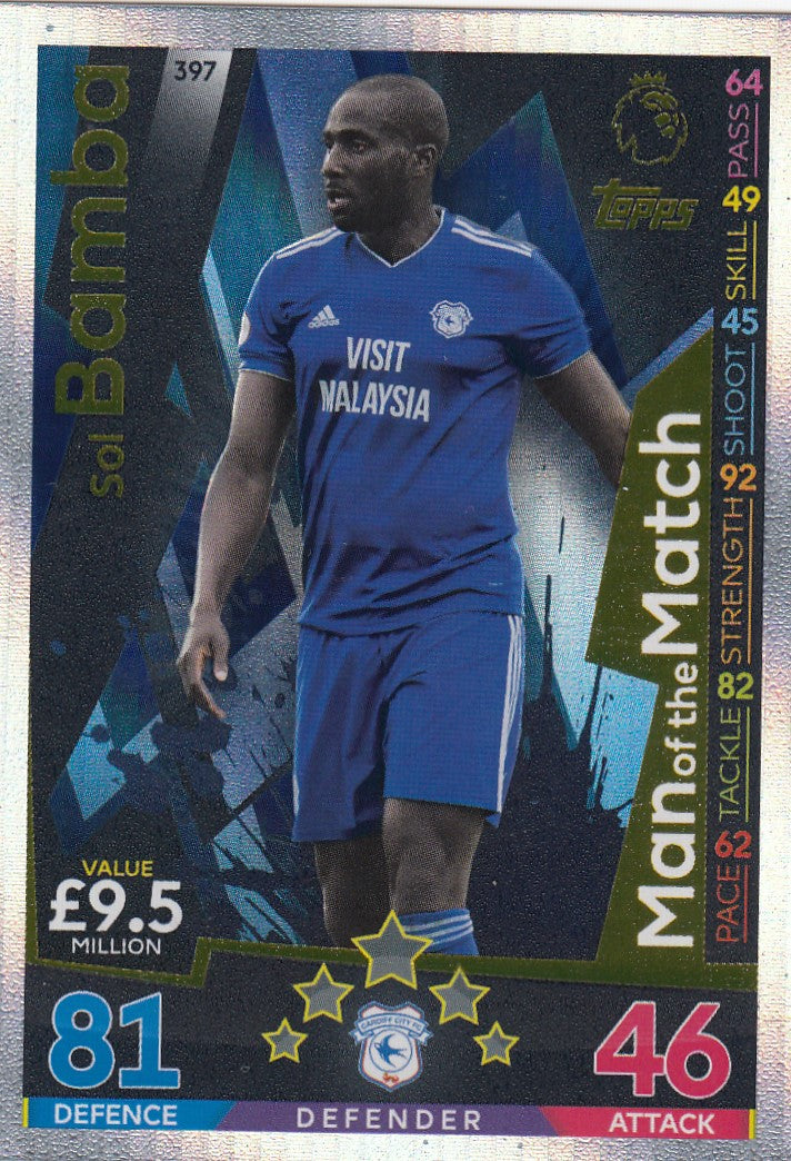 397. SOL BAMBA - CARDIFF CITY - MAN OF THE MATCH