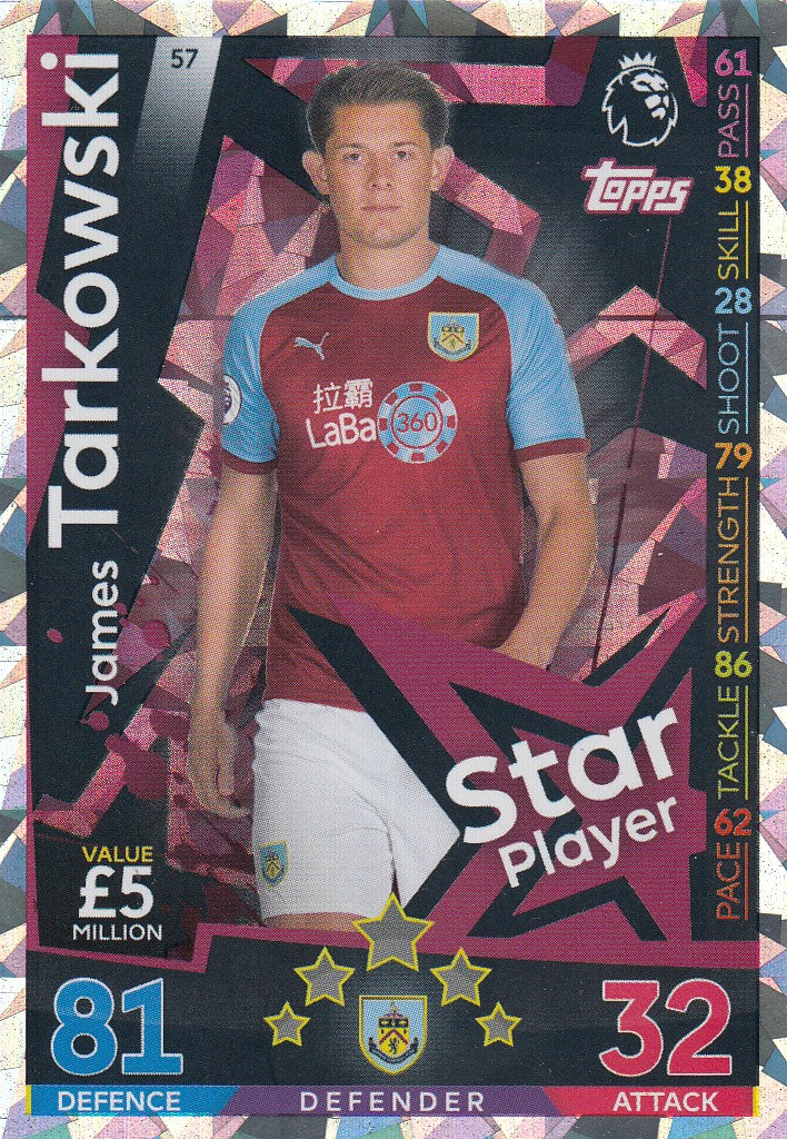 057. JAMES TARKOWSKI - BURNLEY - STAR PLAYER