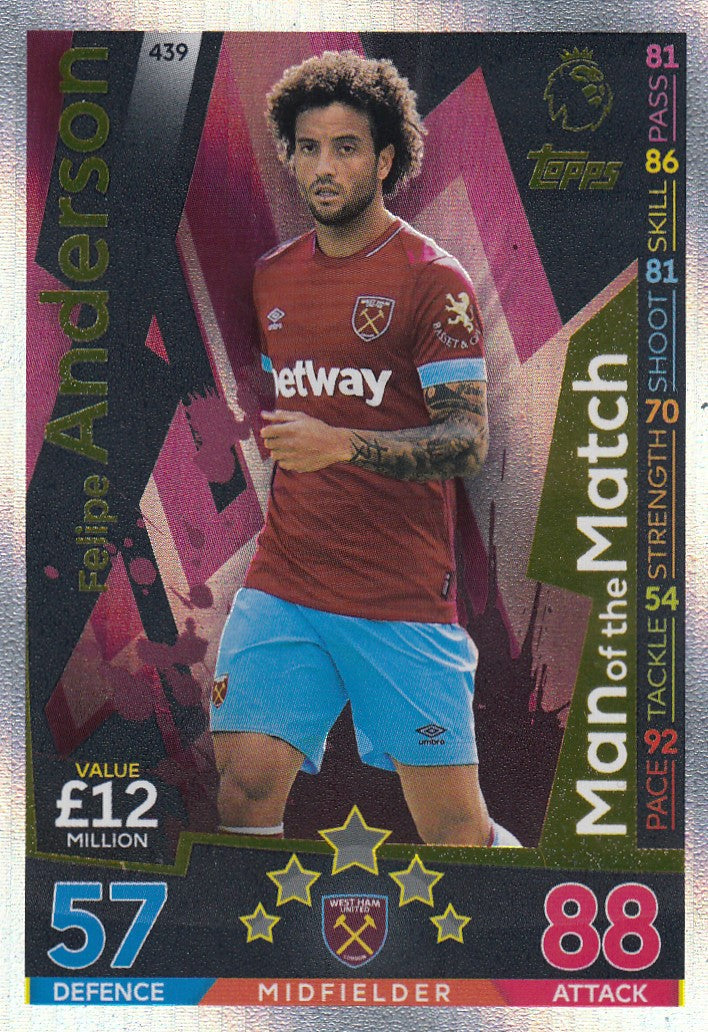 439. FELIPE ANDERSON - WEST HAM UNITED - MAN OF THE MATCH