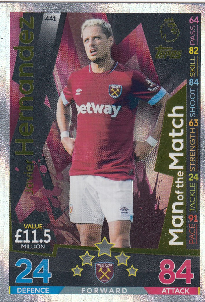 441. JAVIER HERNANDEZ - WEST HAM UNITED - MAN OF THE MATCH
