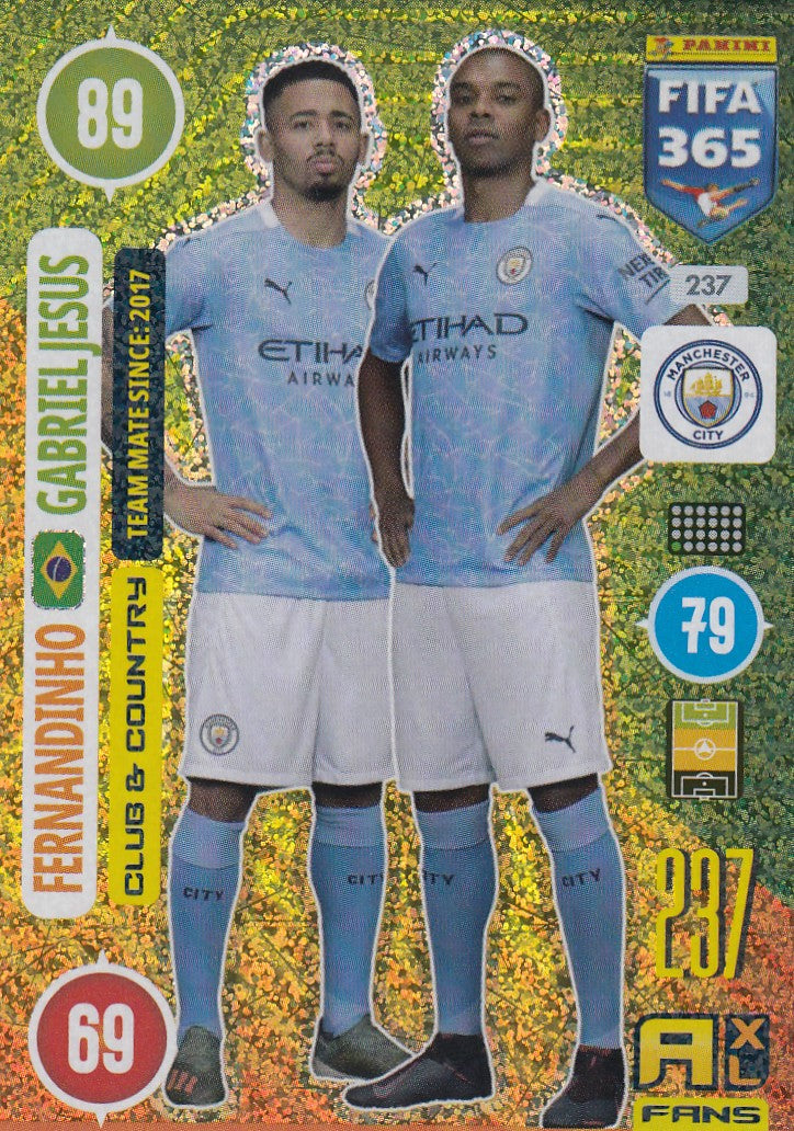 237. FERNANDINHO - GABRIEL JESUS - MANCHESTER CITY - CLUB & COUNTRY