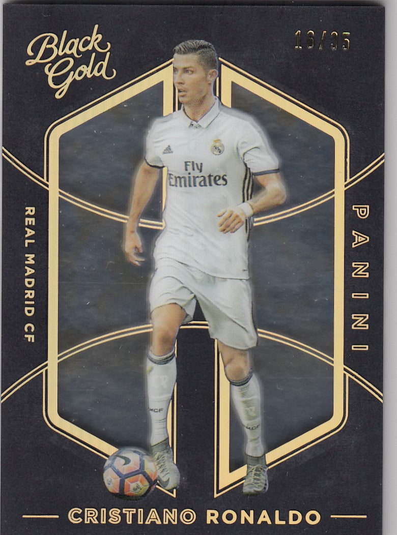 036. CRISTIANO RONALDO - REAL MADRID CF - BLACK GOLD RARE - #/35