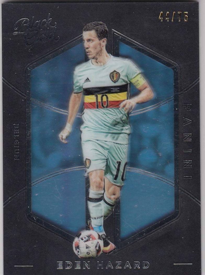 158. EDEN HAZARD - BELGIUM - BLACK GOLD SILVER - #/75
