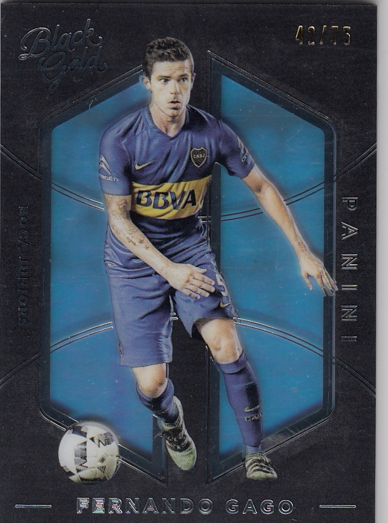 061. FERNANDO GAGO - BOCA JUNIORS - BLACK GOLD SILVER - #/75