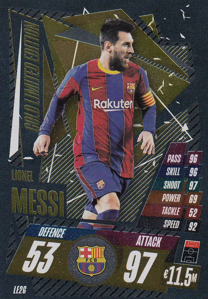 LE2G. LIONEL MESSI - BARCELONA - GOLD LIMITED EDITION
