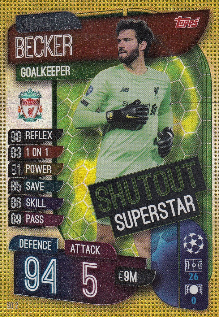 SO2. ALISSON BECKER - LIVERPOOL - SHUTOUT SUPERSTAR