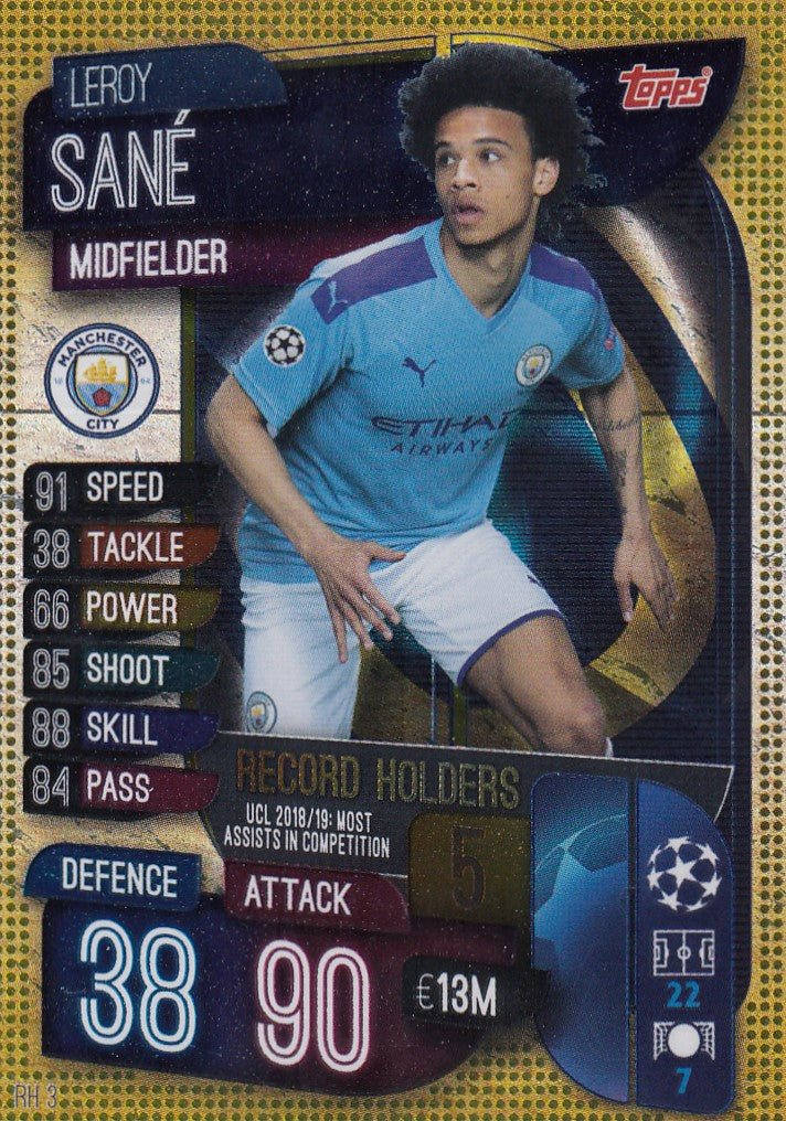 RH3. LEROY SANÈ - MANCHESTER CITY - RECORD HOLDERS