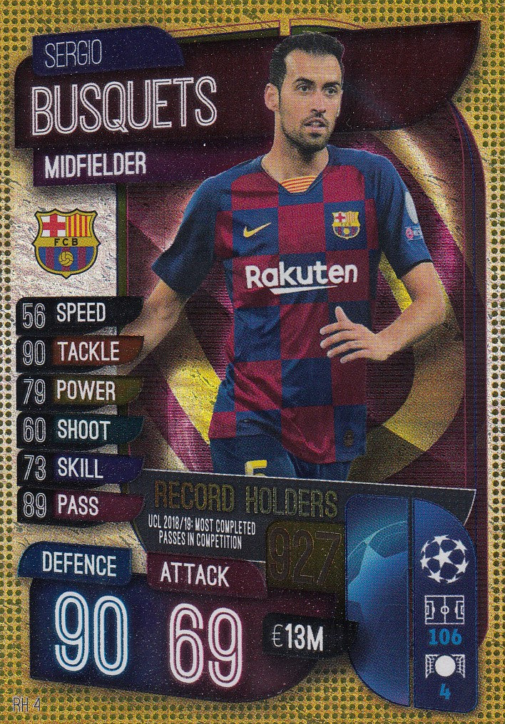 RH4. SERGIO BUSQUETS - BARCELONA - RECORD HOLDERS