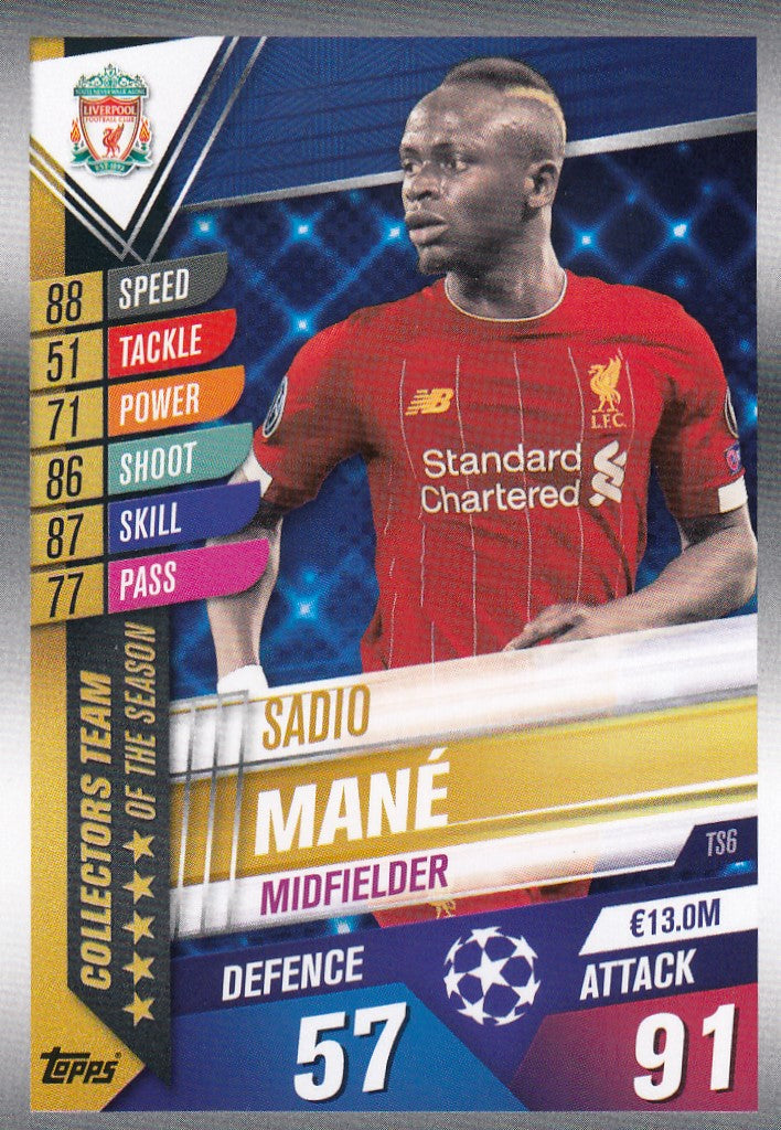 TS06. SADIO MANÈ - LIVERPOOL - COLLECTORS TEAM OF THE SEASON