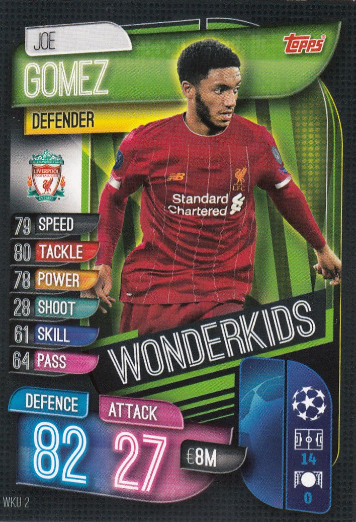 WKU02. JOE GOMEZ - LIVERPOOL - WONDERKIDS - UK EDITION