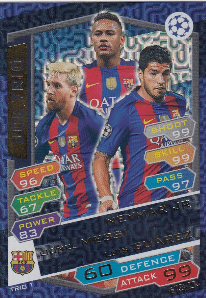 TRIO1. NEYMAR JR-LIONEL MESSI-LUIS SUÀREZ - BARCELONA - UCL TRIO