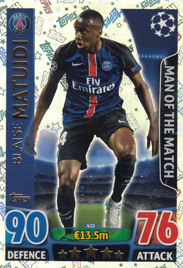 472. BLAISE MATUIDI - PARIS SAINT-GERMAIN - MAN OF THE MATCH