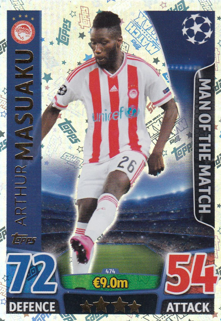 474. ARTHUR MASUAKU - OLYMPIACOS - MAN OF THE MATCH