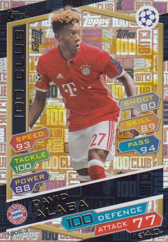 100C-03. DAVID ALABA - BAYERN MUNCHEN - 100 CLUB