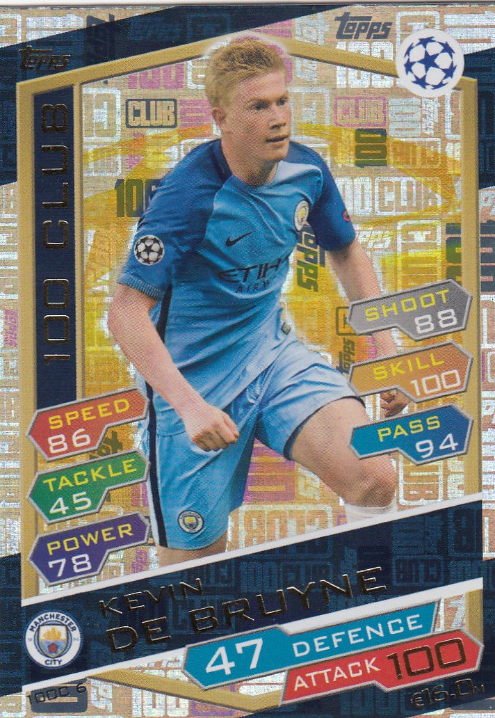 100C-06. KEVIN DE BRUYNE - MANCHESTER CITY - 100 CLUB