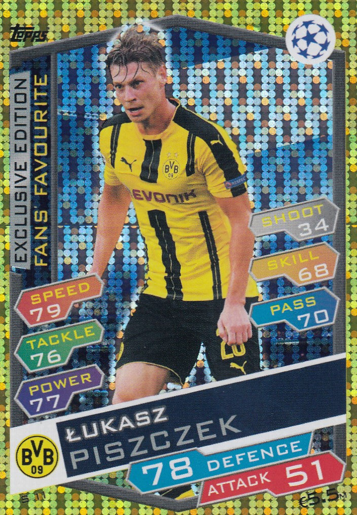 S11. LUKASZ PISZCZEK - BORUSSIA DORTMUND - EXCLUSIVE - FANS` FAVORITE