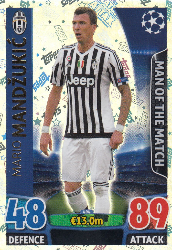 494. MARIO MANDZUKIC - JUVENTUS - MAN OF THE MATCH