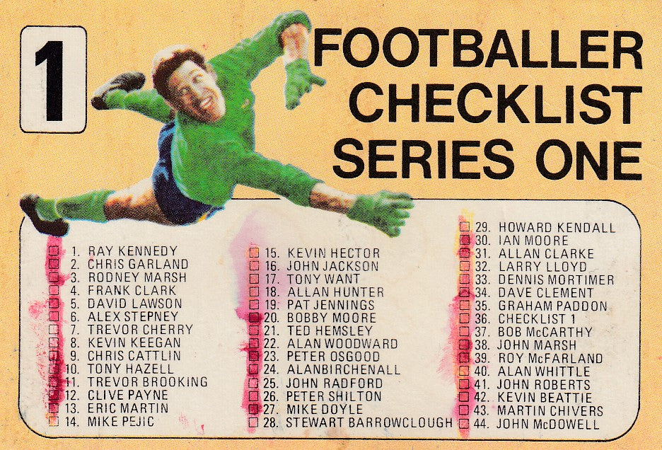 036. CHECKLIST SERIES 1 - KRYSSET