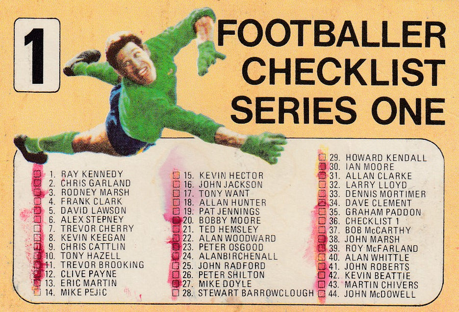 036. CHECKLIST SERIES 1 - KRYSSET