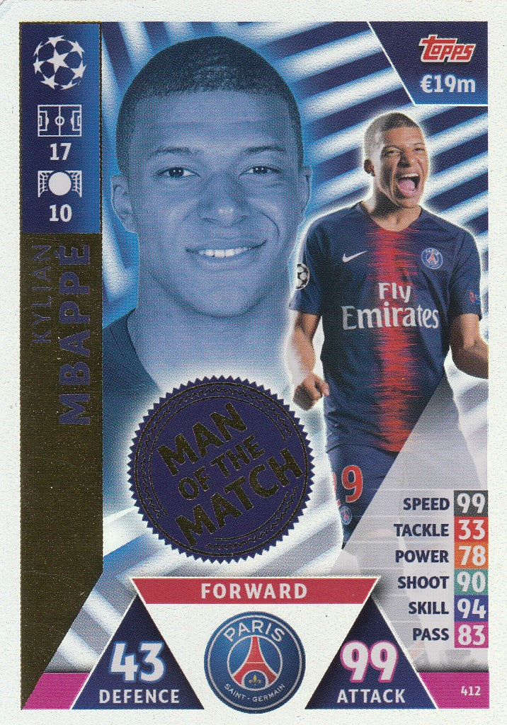 412. KYLIAN MBAPPÈ - PARIS SAINT-GERMAIN - MAN OF THE MATCH