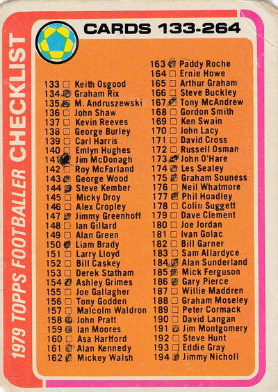 211. CHECKLIST - 133-264 - KRYSSET