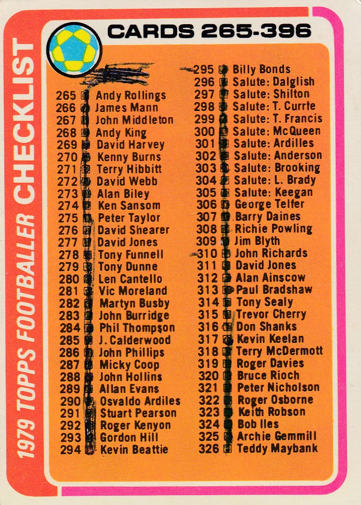 341. CHECKLIST - 265-396 - KRYSSET