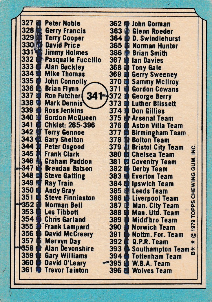 341. CHECKLIST - 265-396 - KRYSSET