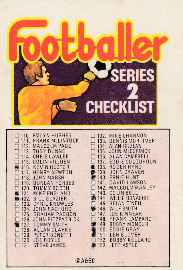 154. CHECKLIST - SERIES 2