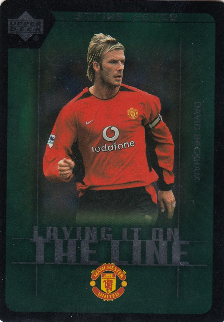 LL7. DAVID BECKHAM - MANCHESTER UNITED - INSERT - STRIKE FORCE - LAYING IT ON THE LANE